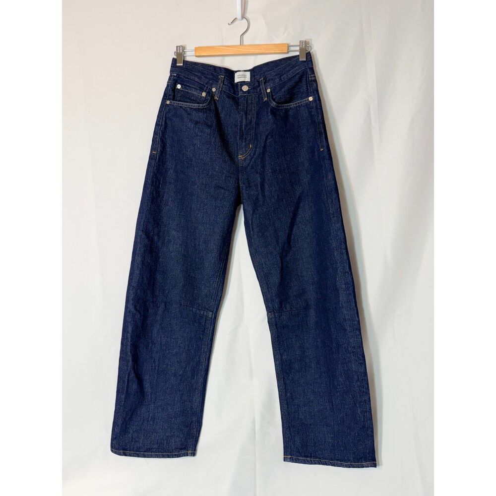 Citizens of Humanity Miro Relaxed Barrel Jeans 26 Amherst Dark Indigo High Rise